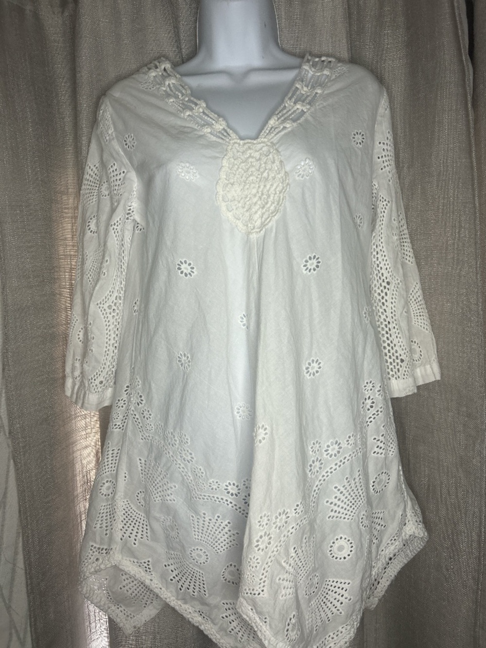 XCVI White eyelet cotton blouse #cottagecore #fairycore #boho